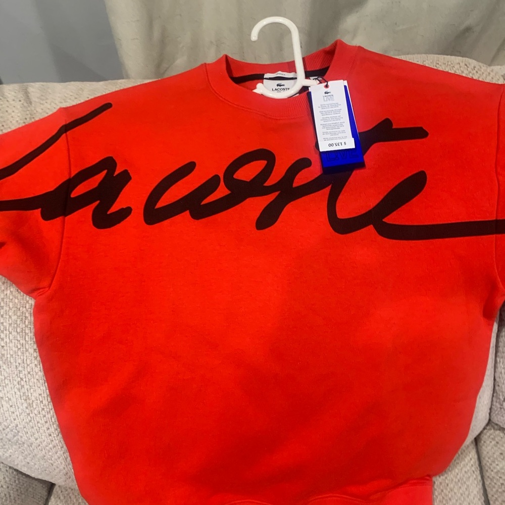 Lacoste sweatshirt, unisex extra small. never been worn.
